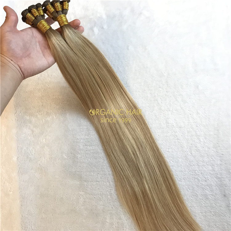 Human hand tied wefts hot sale and customized color X279
